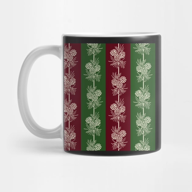 Country Christmas Pine Stripe by implexity